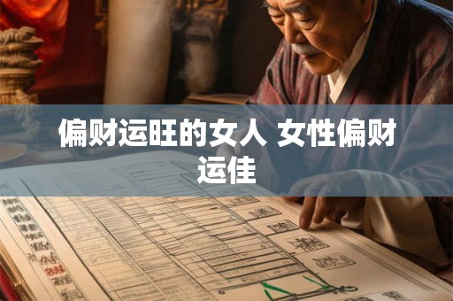 偏财运旺的女人 女性偏财运佳