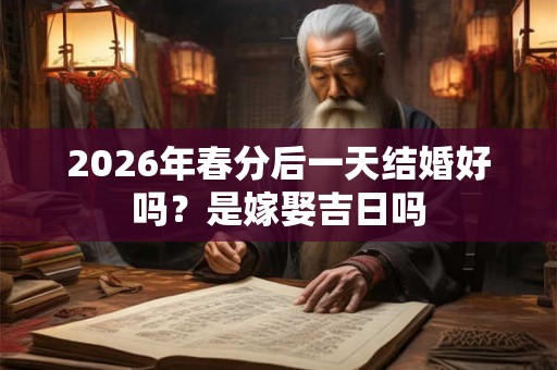 2026年春分后一天结婚好吗？是嫁娶吉日吗