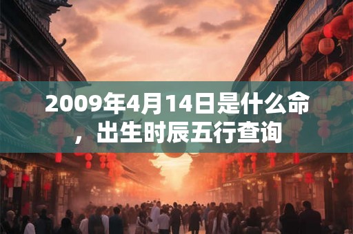 2009年4月14日是什么命,出生时辰五行查询 2009年4月14日是什么命,出生时辰五行查询
