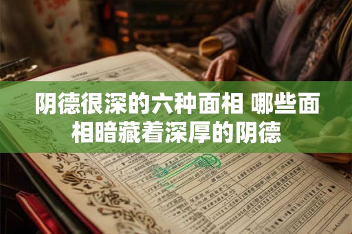 阴德很深的六种面相 哪些面相暗藏着深厚的阴德