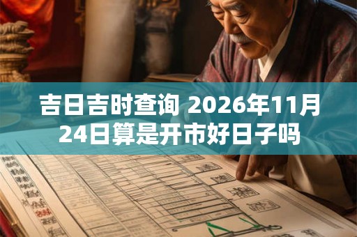 吉日吉时查询 2026年11月24日算是开市好日子吗