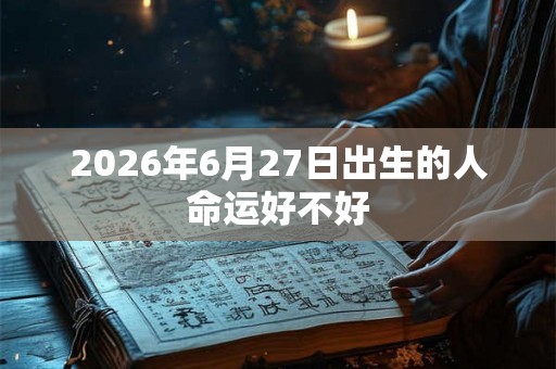 2026年6月27日出生的人命运好不好