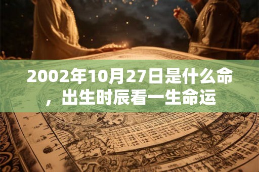 2002年10月27日是什么命，出生时辰看一生命运