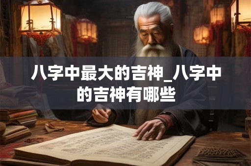 八字中最大的吉神_八字中的吉神有哪些