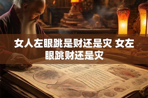 女人左眼跳是财还是灾 女左眼跳财还是灾
