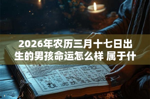 2026年农历三月十七日出生的男孩命运怎么样 属于什么命