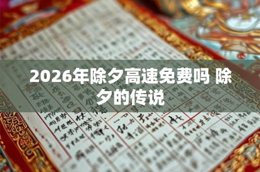 2026年除夕高速免费吗 除夕的传说 2026年除夕高速免费吗 除夕的传说