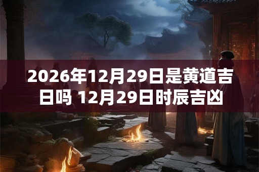 2026年12月29日是黄道吉日吗 12月29日时辰吉凶