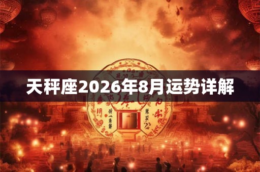 天秤座2026年8月运势详解