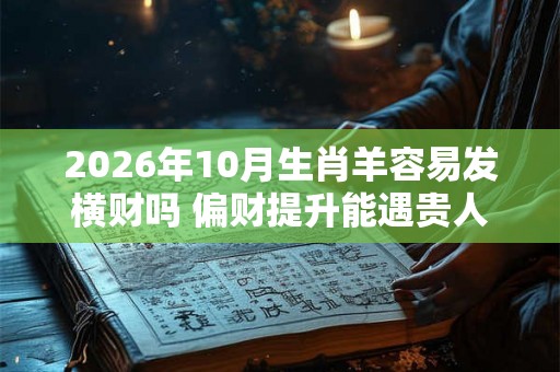2026年10月生肖羊容易发横财吗 偏财提升能遇贵人