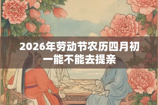 2026年劳动节农历四月初一能不能去提亲