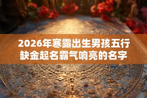 2026年寒露出生男孩五行缺金起名霸气响亮的名字