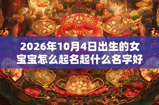 2026年10月4日出生的女宝宝怎么起名起什么名字好