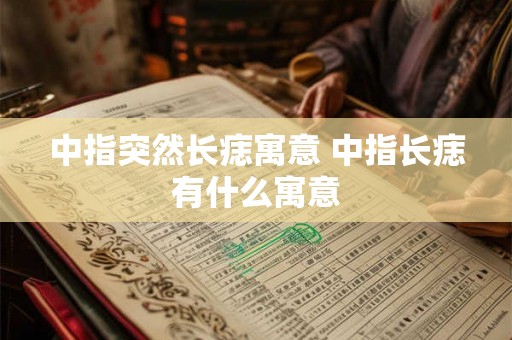 中指突然长痣寓意 中指长痣有什么寓意
