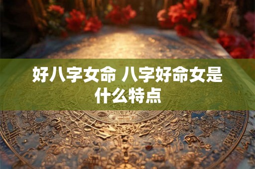 好八字女命 八字好命女是什么特点