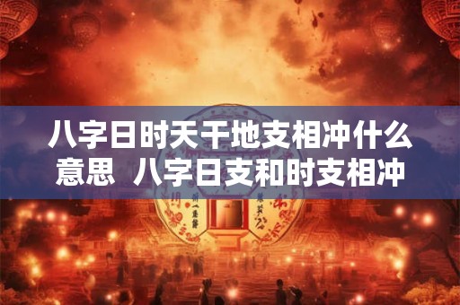 八字日时天干地支相冲什么意思  八字日支和时支相冲
