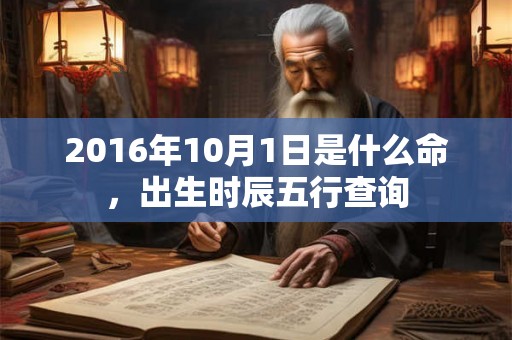 2016年10月1日是什么命,出生时辰五行查询 2016年10月1日是什么命,出生时辰五行查询