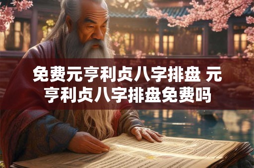 免费元亨利贞八字排盘 元亨利贞八字排盘免费吗 免费元亨利贞八字排盘 元亨利贞八字排盘免费吗