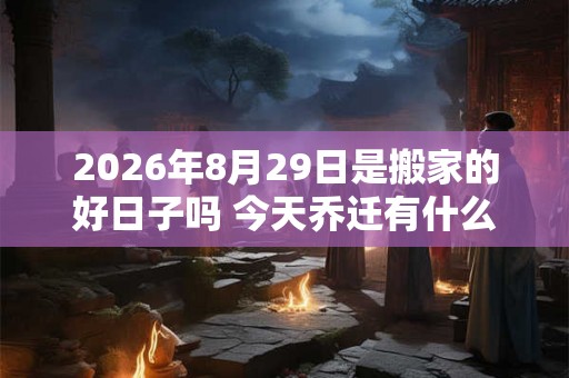 2026年8月29日是搬家的好日子吗 今天乔迁有什么讲究 2026年8月29日是搬家的好日子吗 今天乔迁有什么讲究