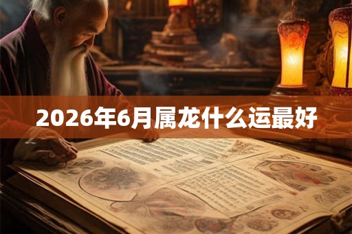 2026年6月属龙什么运最好 2026年6月属龙什么运最好
