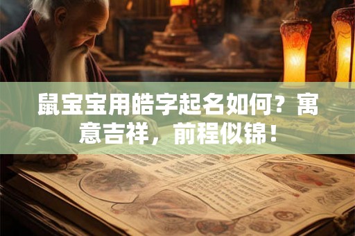 鼠宝宝用皓字起名如何？寓意吉祥，前程似锦！