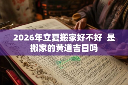 2026年立夏搬家好不好  是搬家的黄道吉日吗