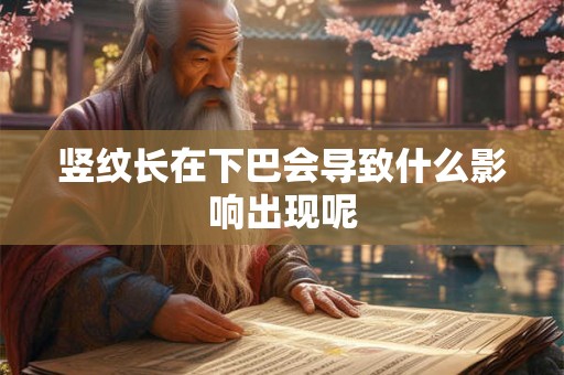 竖纹长在下巴会导致什么影响出现呢