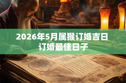 2026年5月属猴订婚吉日 订婚最佳日子