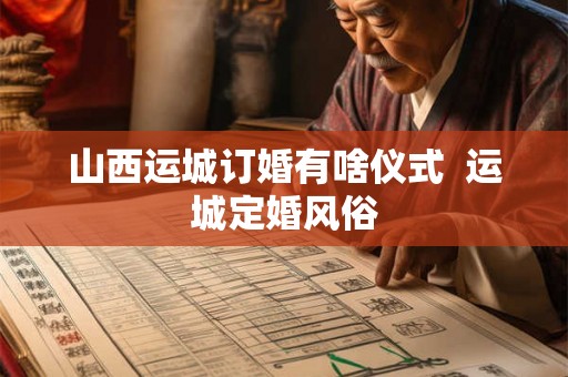 山西运城订婚有啥仪式  运城定婚风俗