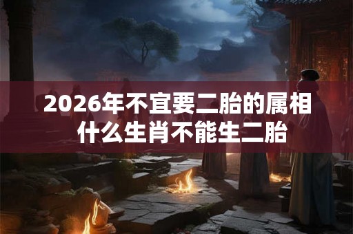 2026年不宜要二胎的属相  什么生肖不能生二胎