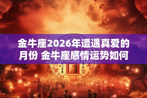 金牛座2026年遭遇真爱的月份 金牛座感情运势如何