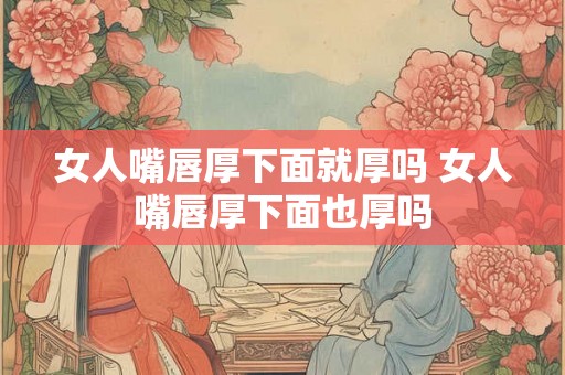 女人嘴唇厚下面就厚吗 女人嘴唇厚下面也厚吗