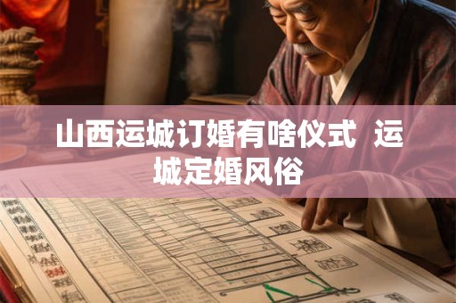 山西运城订婚有啥仪式  运城定婚风俗