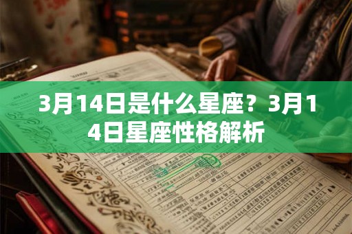 3月14日是什么星座？3月14日星座性格解析