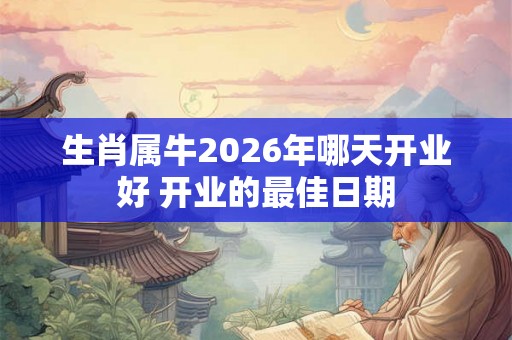 生肖属牛2026年哪天开业好 开业的最佳日期