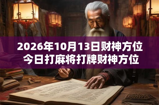 2026年10月13日财神方位 今日打麻将打牌财神方位 2026年10月13日财神方位 今日打麻将打牌财神方位