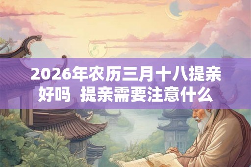 2026年农历三月十八提亲好吗  提亲需要注意什么