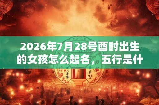 2026年7月28号酉时出生的女孩怎么起名,五行是什么? 2026年7月28号酉时出生的女孩怎么起名,五行是什么?