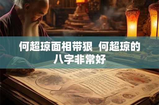 何超琼面相带狠  何超琼的八字非常好