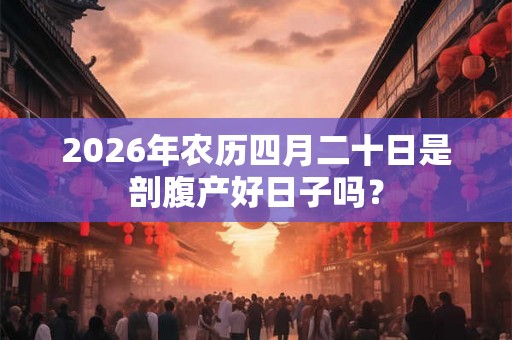 2026年农历四月二十日是剖腹产好日子吗？