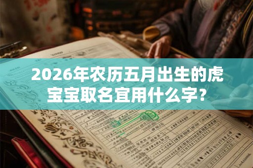 2026年农历五月出生的虎宝宝取名宜用什么字？