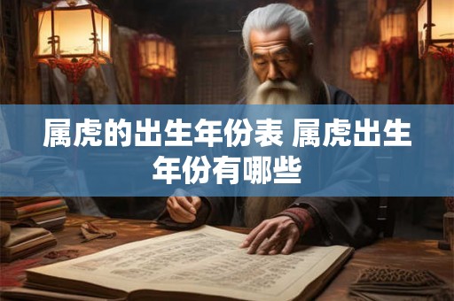 属虎的出生年份表 属虎出生年份有哪些