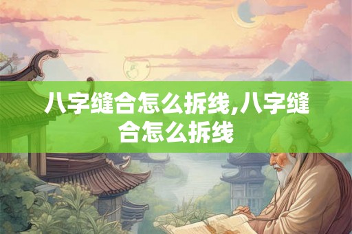 八字缝合怎么拆线,八字缝合怎么拆线