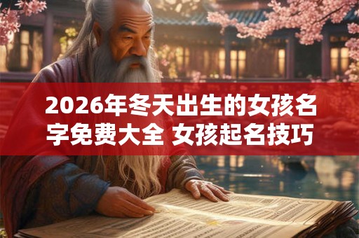 2026年冬天出生的女孩名字免费大全 女孩起名技巧
