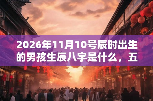 2026年11月10号辰时出生的男孩生辰八字是什么,五行属什么 2026年11月10号辰时出生的男孩生辰八字是什么,五行属什么
