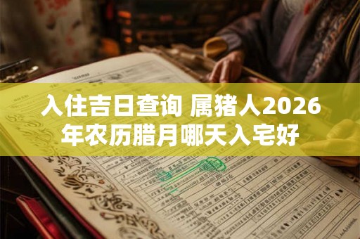 入住吉日查询 属猪人2026年农历腊月哪天入宅好 入住吉日查询 属猪人2026年农历腊月哪天入宅好