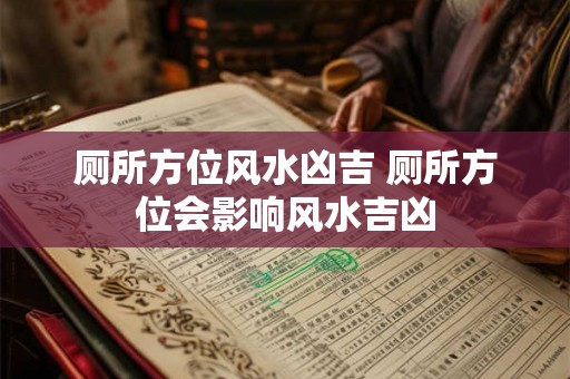 厕所方位风水凶吉 厕所方位会影响风水吉凶