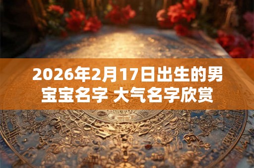 2026年2月17日出生的男宝宝名字 大气名字欣赏