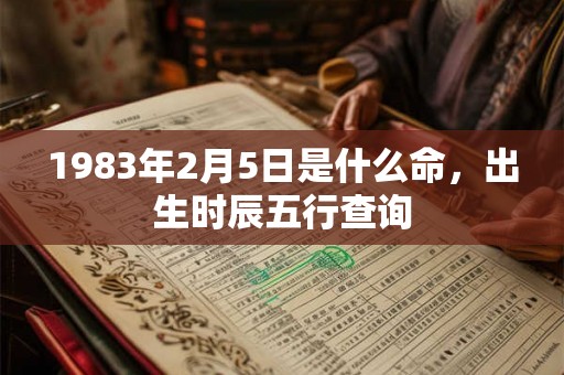 1983年2月5日是什么命，出生时辰五行查询