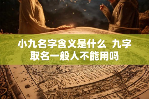 小九名字含义是什么  九字取名一般人不能用吗